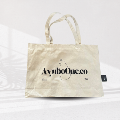 AyuboOne.co 100% Cotton Tote Bag - Durable, Stylish, Eco-Friendly